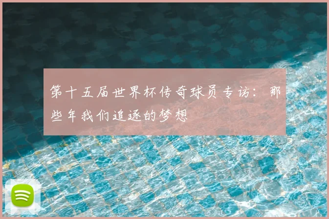 第十五届世界杯传奇球员专访：那些年我们追逐的梦想