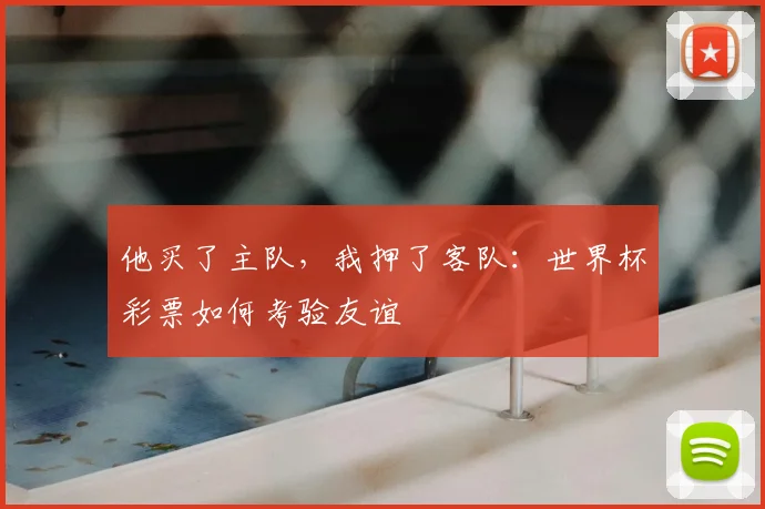 他买了主队，我押了客队：世界杯彩票如何考验友谊